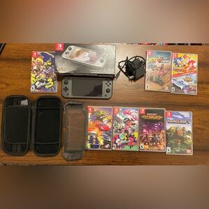 Nintendo Switch Lite Dialga & Palkia Edition with accessories